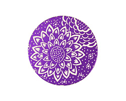 Lillypilly Purple Dahlia Anodized Aluminum Disc 25mm, 24 gauge