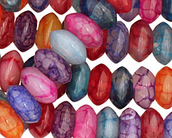 Rainbow Fire Agate Rondelle 5x12mm