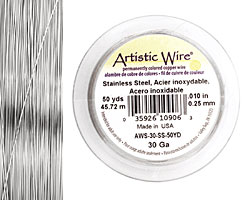 Artistic Wire Stainless Steel 30 gauge, 50 yards