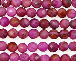 Ruby Crazy Lace Agate Faceted Round 6mm