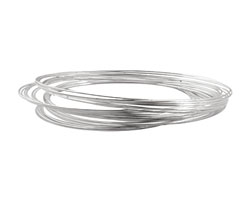 Memory Wire Silver (plated) Oval Bracelet (large) .35 oz.