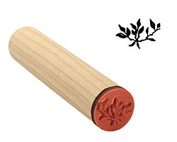 Italian Garden Leaves Mini Rubber Stamp 16x12mm