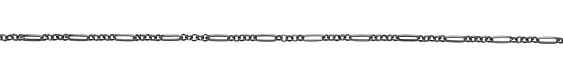 Gunmetal Long Oval & Ring Chain
