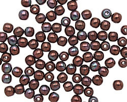 Czech Glass Luster Metallic Amethyst Round 4mm