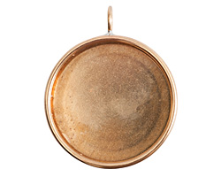 Nunn Design Brass Grande Deep Circle Bezel Pendant 38x46mm