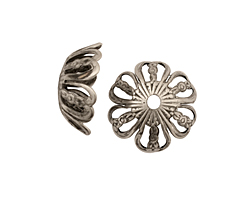Stampt Antique Pewter (plated) Wind Dreamer Bead Cap 6x16mm