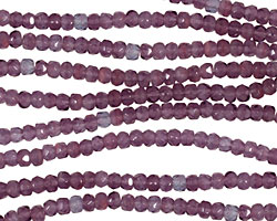 Czech Glass Lilac Fire Polished Rondelle 2x3mm
