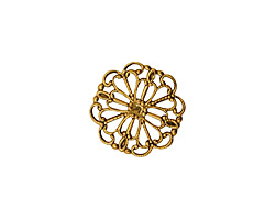 Stampt Antique Gold (plated) Wildflower Filigree 15mm