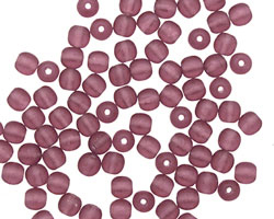 Czech Glass Matte Amethyst Round 4mm