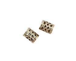 Stampt Antique Pewter (plated) Filigree Tube 8x6mm