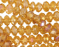 Topaz AB Crystal Faceted Rondelle 8mm