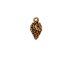 TierraCast Antique Gold (plated) Grapes Charm 8x15mm