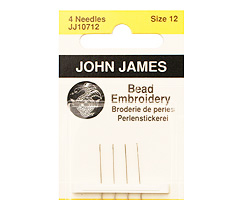 John James Size 12 English Bead Embroidery Needles