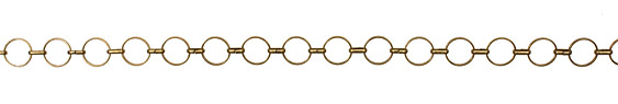 Antique Brass (plated) Linked Ring Chain