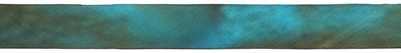 Copper Patina Hand Dyed 100% Silk Ribbon 1"