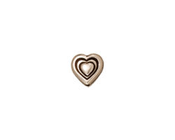 TierraCast Antique Silver (plated) Heart Bead 8mm