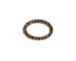 TierraCast Antique Brass (plated) Hammertone Oval Ring 18x12mm