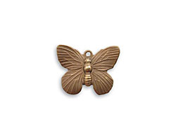 Vintaj Natural Brass Butterfly Charm 19x15mm