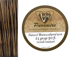 Vintaj Natural Brass Parawire 24 gauge, 90 feet