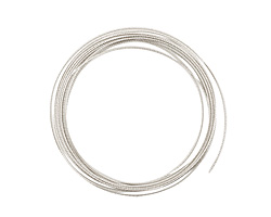 German Style Wire Silver (plated) Fancy Round 20 gauge, 3 meters