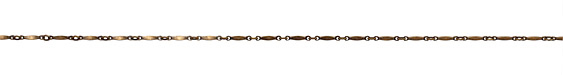 Antique Brass (plated) Flattened Bar Chain