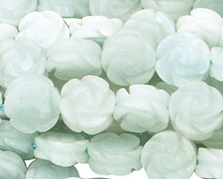 Amazonite Carved Rose 12mm