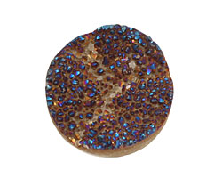 Druzy (metallic blue) Round Cabochon 30mm