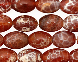 Fire Agate Rice 14x10mm