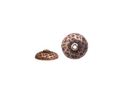 Nunn Design Antique Copper (plated) Hammered Bead Cap 4x11mm