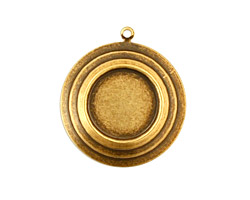 Stampt Antique Brass Stacked Circles Round Setting 13mm