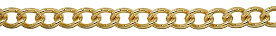 Gold (plated) Aluminum Curb Chain