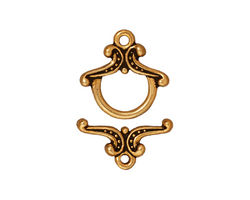 TierraCast Antique Gold (plated) Large Keepsake Toggle Clasp 16xmm,16 Bar