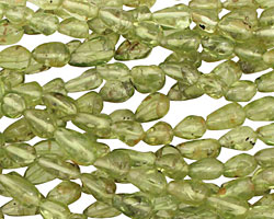 Peridot Irregular Teardrop 5-7x3-4mm