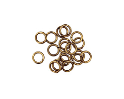 Antique Brass (plated) Round Jump Ring 4mm, 21 gauge