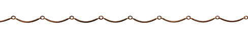 Antique Copper (plated) Twisted Arch Bar Chain