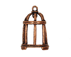 Ezel Findings Antique Copper Bird Cage Pendant 16x31mm