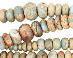 Impression Jasper Graduated Rondelle 10-20mm