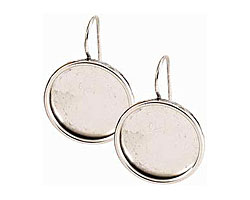 Nunn Design Antique Silver (plated) Large Circle Frame Earring 21mm