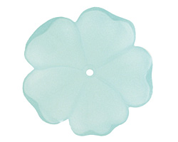 Matte Aqua Lucite 5 Petal Flower 10x36mm