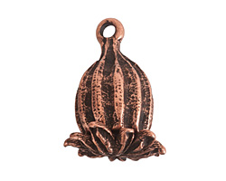 Nunn Design Antique Copper (plated) Large Poppy Pod Charm 20x28mm