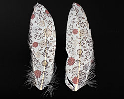 Vintage Flowers Printed Feathers