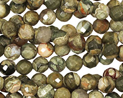 Rhyolite Faceted Round 6mm