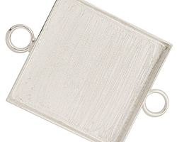 Silver (plated) Square Bezel Link 31mm