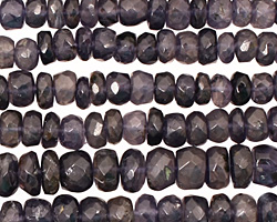 Iolite Faceted Rondelle 6mm