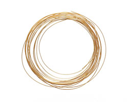Soft Flex Silver Plated Gold Half Round Craft Wire 21 gauge, 4 yards