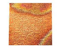 Lillypilly Flamed Flower Garden Patina Copper Sheet 3"x3", 36 gauge