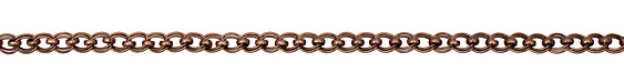 Antique Copper (plated) Double Curb w/ Ring Chain
