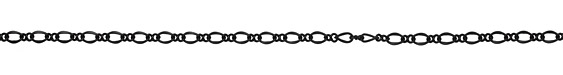 Matte Black (plated) Curb & Figure 8 Chain