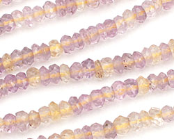 Ametrine Irregular Faceted Rondelle 3-4mm