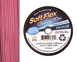 Soft Flex Pink Tourmaline .019" (Medium) 49 Strand Wire 30ft.